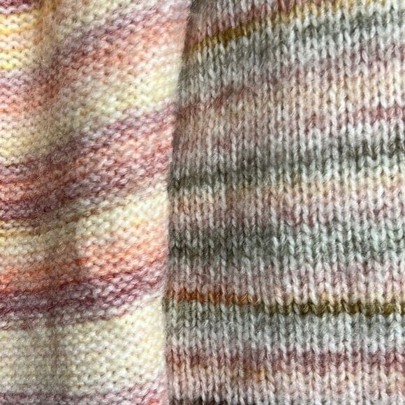 H by Halston Women's Puff Sleeve Sweater Mock Neck Spacedye Pink Size Large NWT - Picture 5 of 9